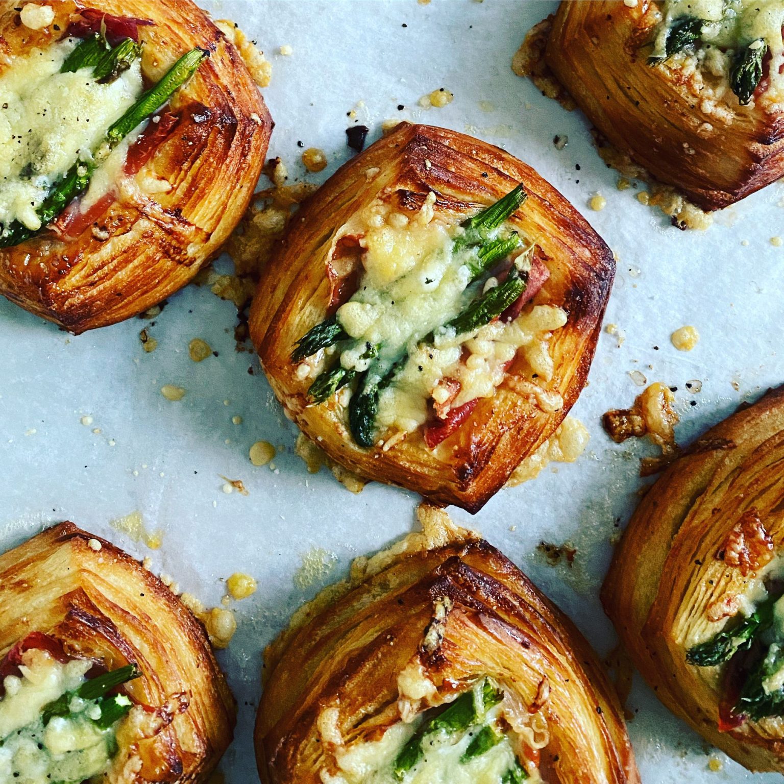 Asparagus, Goats Cheese & Prosciutto Danish The Bakehouse